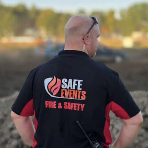 Brandwacht van Safe Events bij een autocross